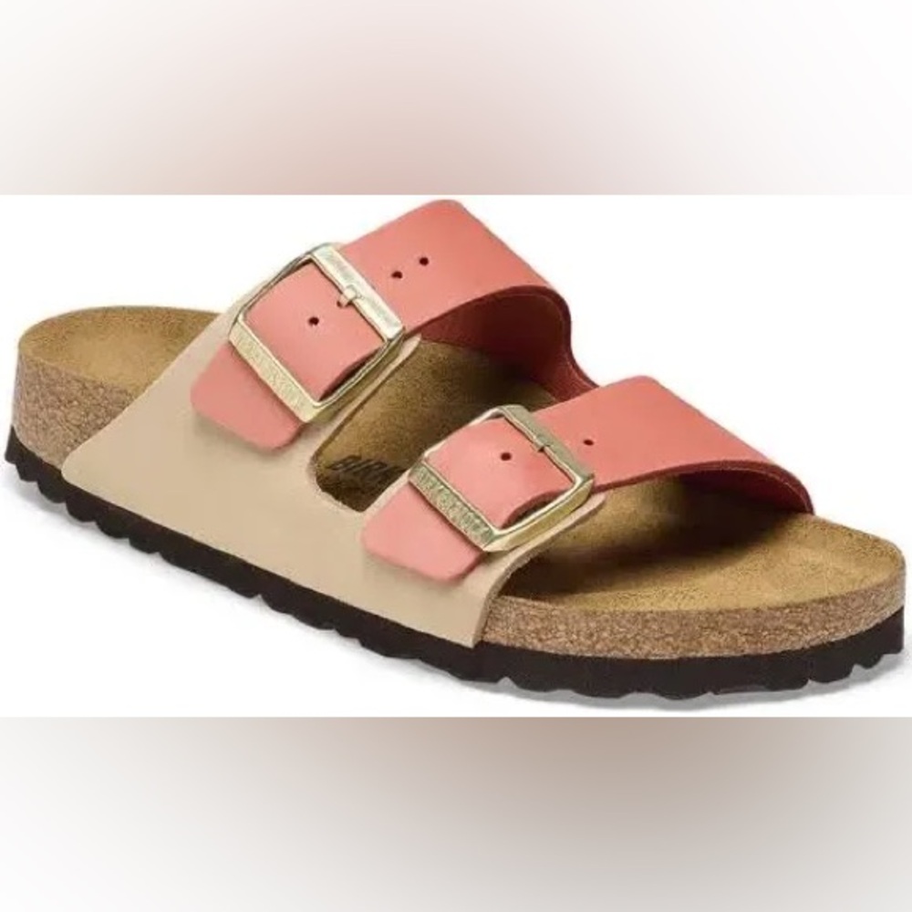 Birkenstock Arizona 42 Narrow Fit Mars Red/Sandcastle Suede - Nearly New